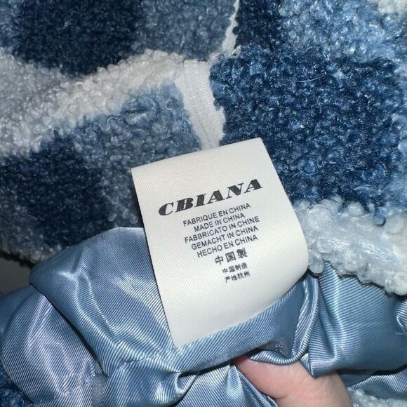 CBIANA blue and white fleece Full Zip Jacket - Picture 12 of 13